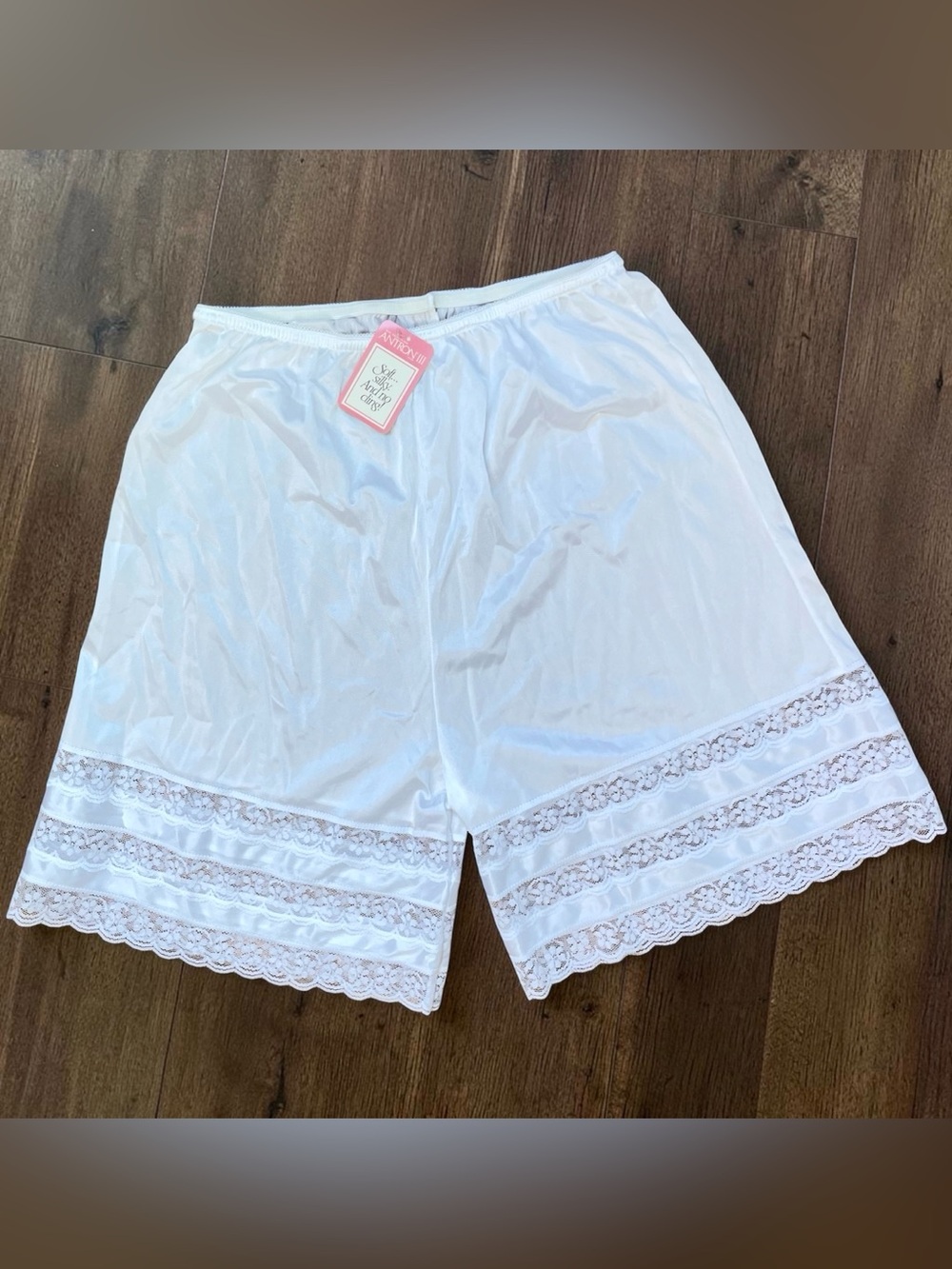 Vintage 80s Velrose Pettipants Tap Pants Bloomers Half Slip Shorts Culottes NWT
